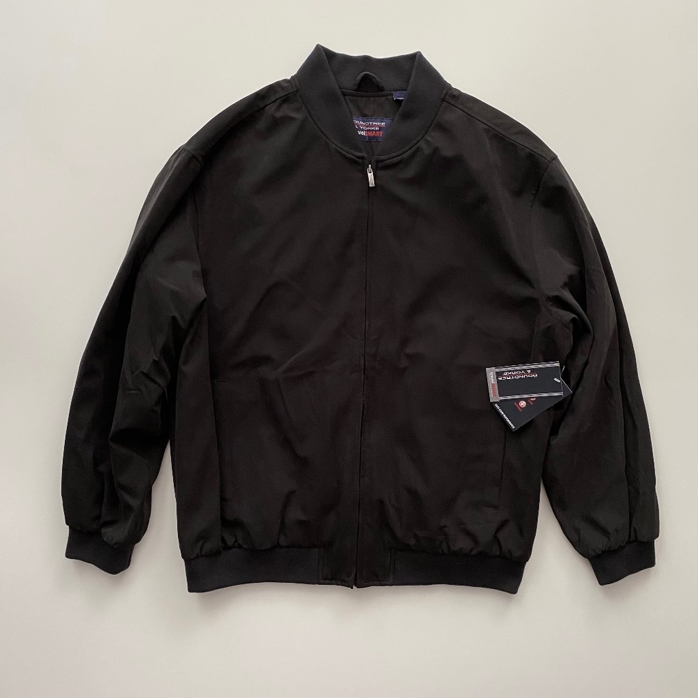 Roundtree & Yorke Travel Smart Nwt Black Water Resistant Zip Jacket 2XLT 2XT